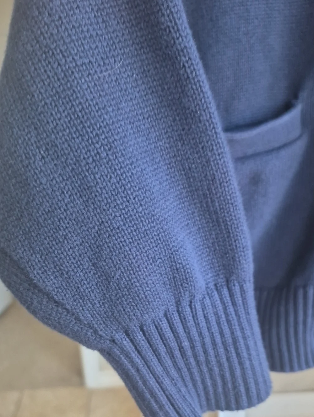 Mens J. Crew Navy Blue 100% Cardigan NWOT Large